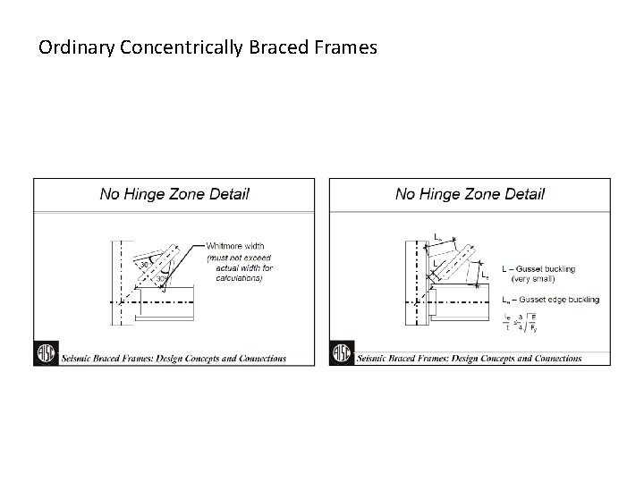 Ordinary Concentrically Braced Frames Ordinary Concentrically Braced Frames