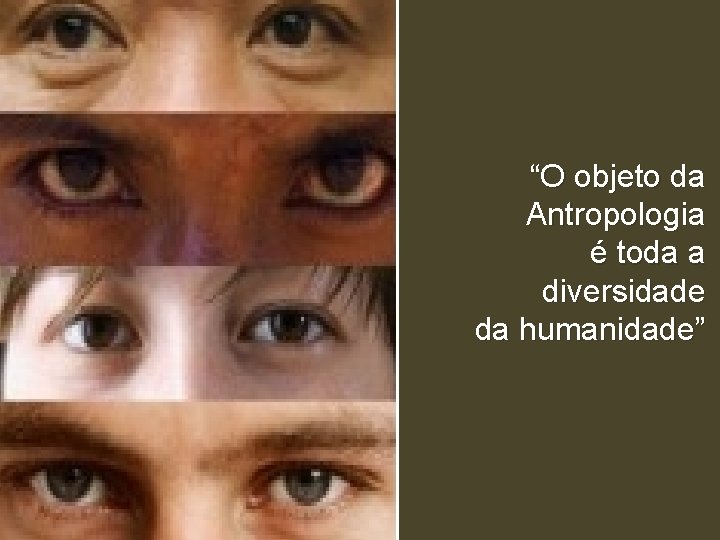 “O objeto da Antropologia é toda a diversidade da humanidade” 