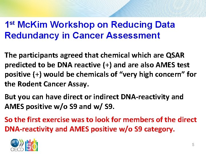 1 st Mc. Kim Workshop on Reducing Data Redundancy in Cancer Assessment The participants