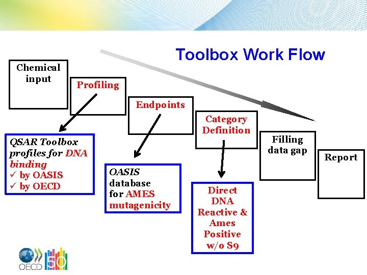 Chemical input Toolbox Work Flow Profiling Endpoints Category Definition QSAR Toolbox profiles for DNA