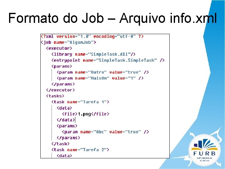 Formato do Job – Arquivo info. xml 