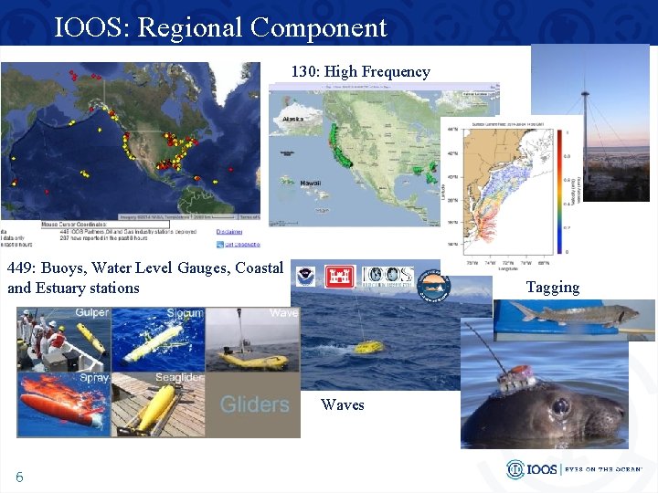 IOOS: Regional Component 130: High Frequency Radar 449: Buoys, Water Level Gauges, Coastal and