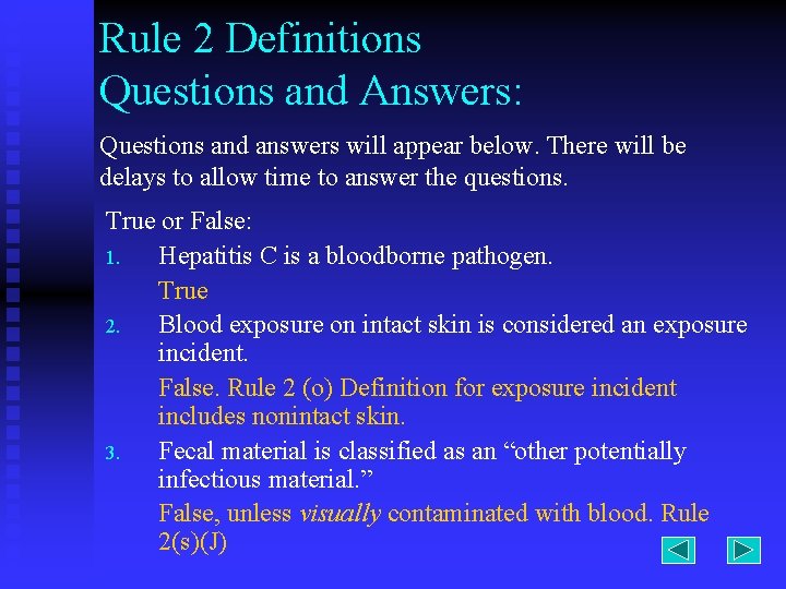 Rule 2 Definitions Questions and Answers: Questions and answers will appear below. There will