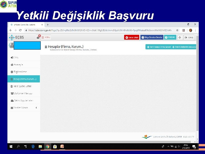 Yetkili Değişiklik Başvuru 