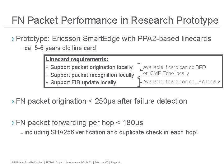 FN Packet Performance in Research Prototype › Prototype: Ericsson Smart. Edge with PPA 2