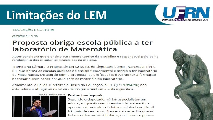 Limitações do LEM 22 