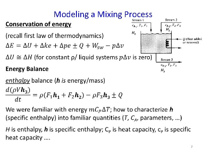 Modeling a Mixing Process H 2 H 1 H 3 7 
