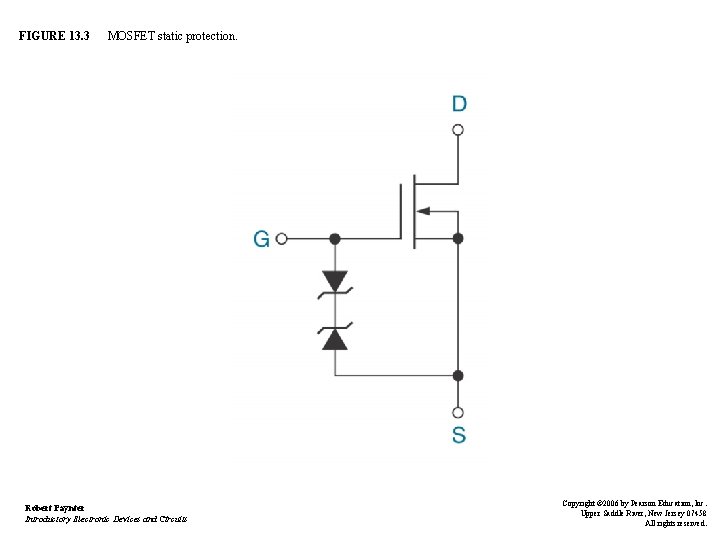 FIGURE 13. 3 MOSFET static protection. Robert Paynter Introductory Electronic Devices and Circuits Copyright