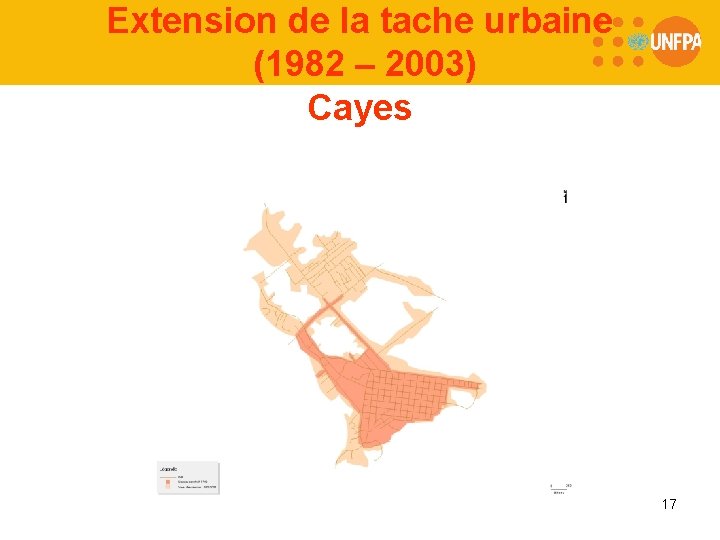 Extension de la tache urbaine (1982 – 2003) Cayes 17 