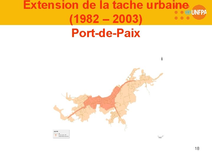 Extension de la tache urbaine (1982 – 2003) Port-de-Paix 18 