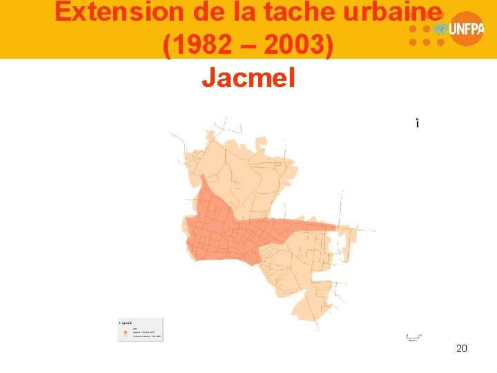 Extension de la tache urbaine (1982 – 2003) Jacmel 20 