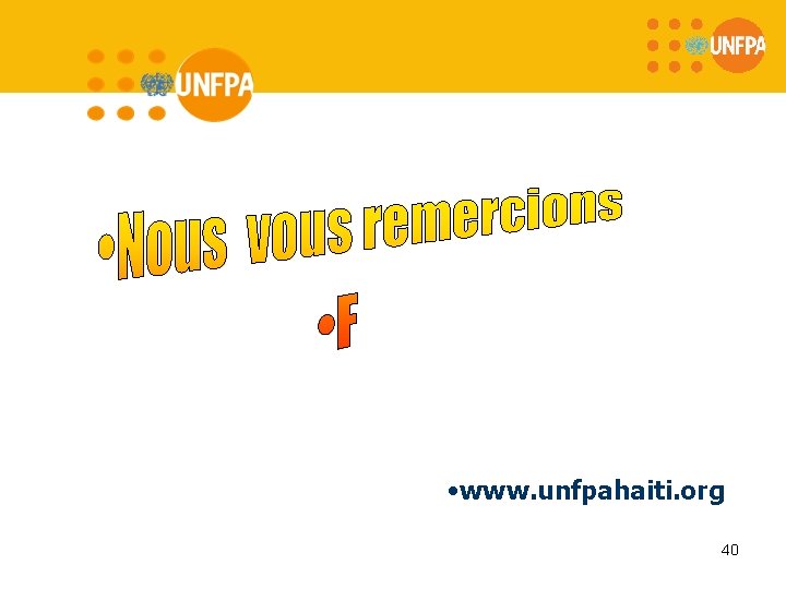  • www. unfpahaiti. org 40 