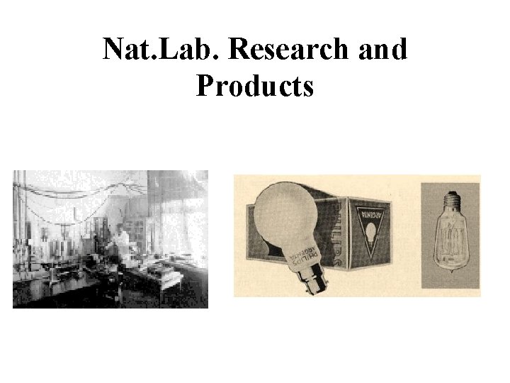 Nat. Lab. Research and Products 