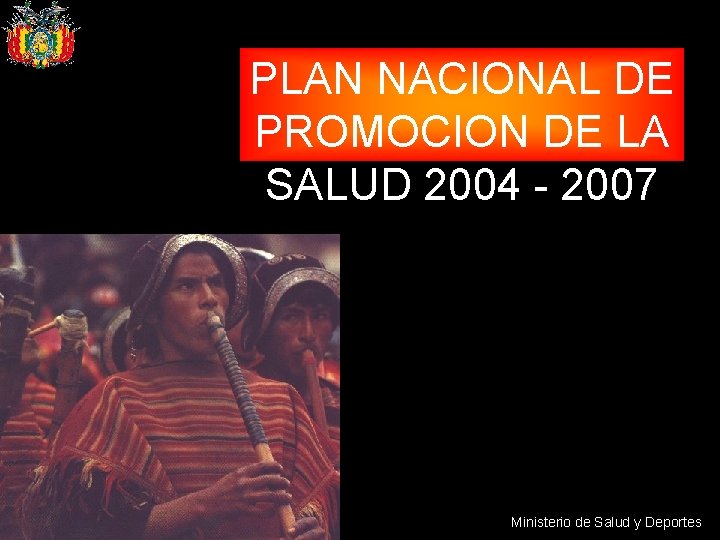 PLAN NACIONAL DE PROMOCION DE LA SALUD 2004 - 2007 Ministerio de Salud y