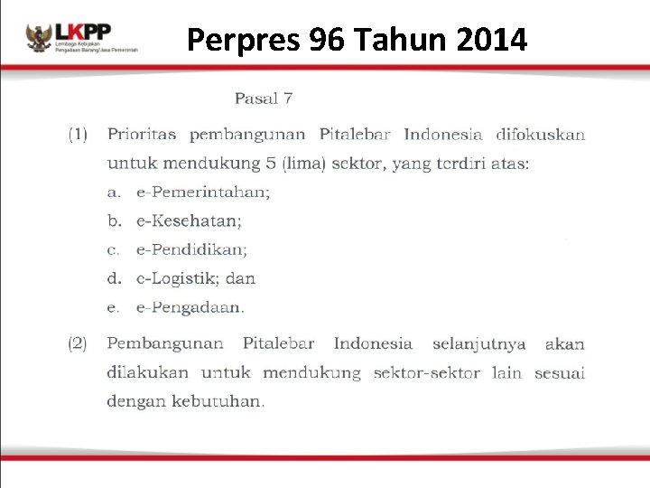 Perpres 96 Tahun 2014 