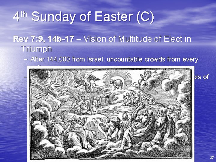 4 th Sunday of Easter (C) Rev 7: 9, 14 b-17 – Vision of