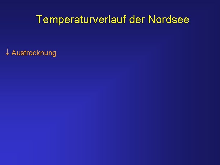 Temperaturverlauf der Nordsee Austrocknung 