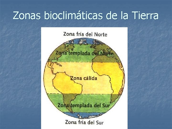 Zonas bioclimáticas de la Tierra 