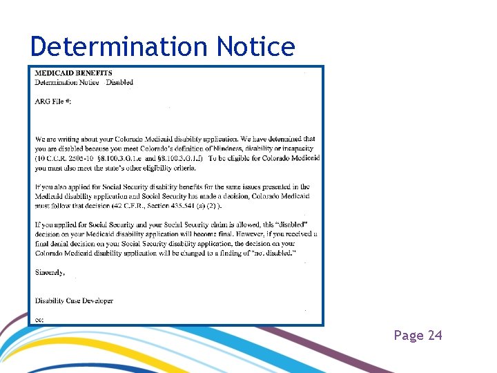 Determination Notice Page 24 