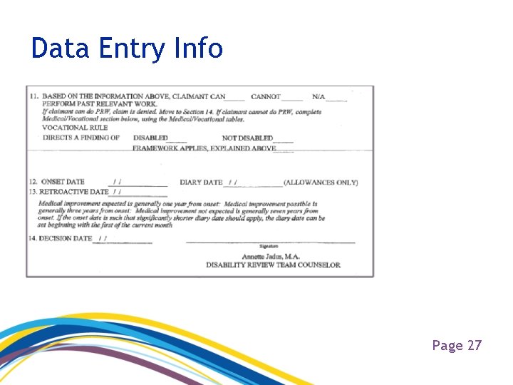 Data Entry Info Page 27 