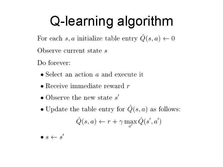 Q-learning algorithm 