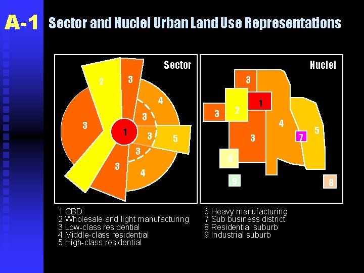 A-1 Sector and Nuclei Urban Land Use Representations Sector Nuclei 3 2 3 4