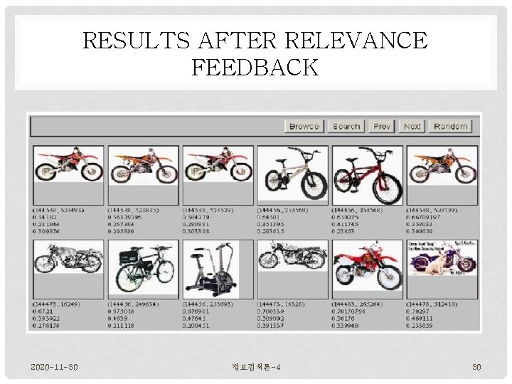 RESULTS AFTER RELEVANCE FEEDBACK 2020 -11 -30 정보검색론-4 30 