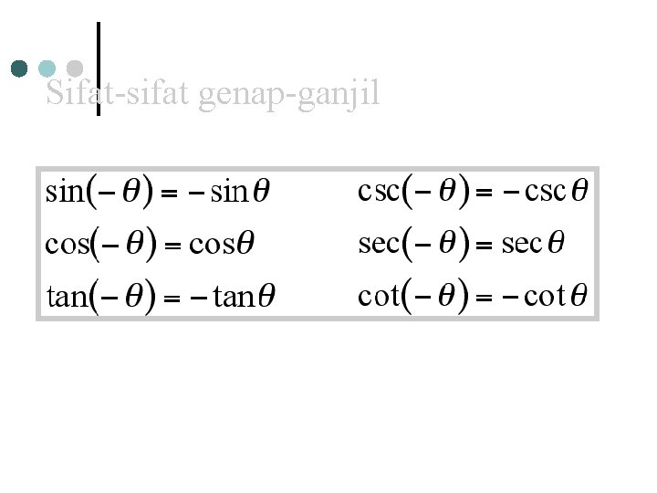 Sifat-sifat genap-ganjil 