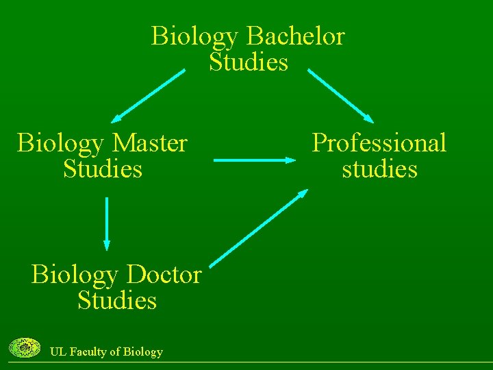 Biology Bachelor Studies Biology Master Studies Biology Doctor Studies UL Faculty of Biology Professional