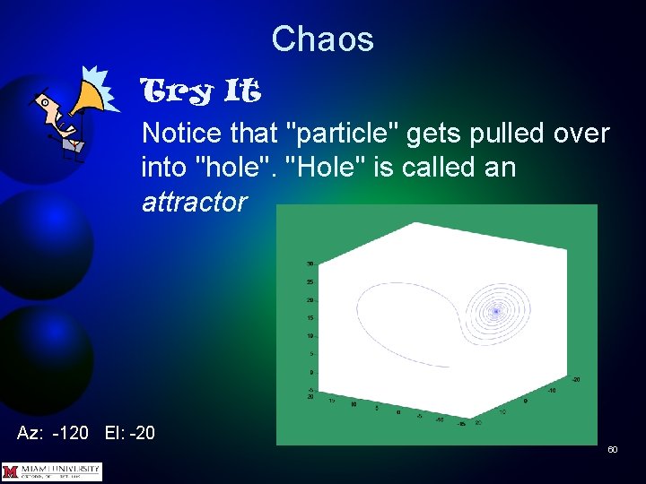 Chaos Try It Notice that "particle" gets pulled over into "hole". "Hole" is called