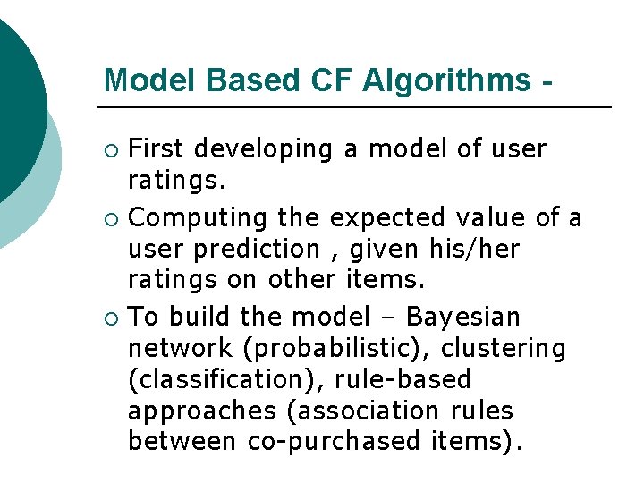 Item Based Collaborative Filtering Recommendation Algorithms Badrul Sarvar