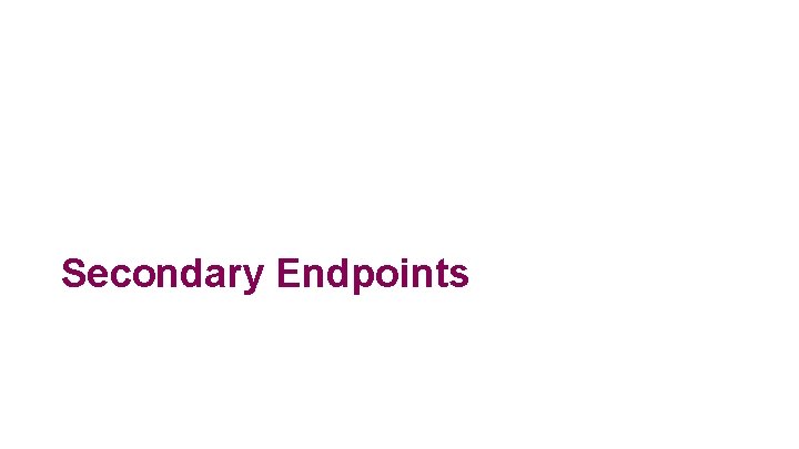 Secondary Endpoints 