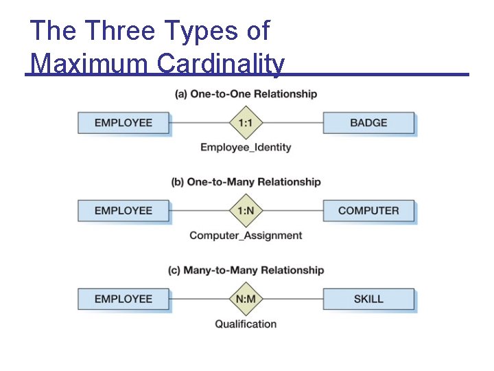 The Three Types of Maximum Cardinality 