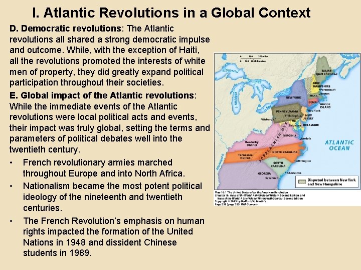 I. Atlantic Revolutions in a Global Context D. Democratic revolutions: The Atlantic revolutions all