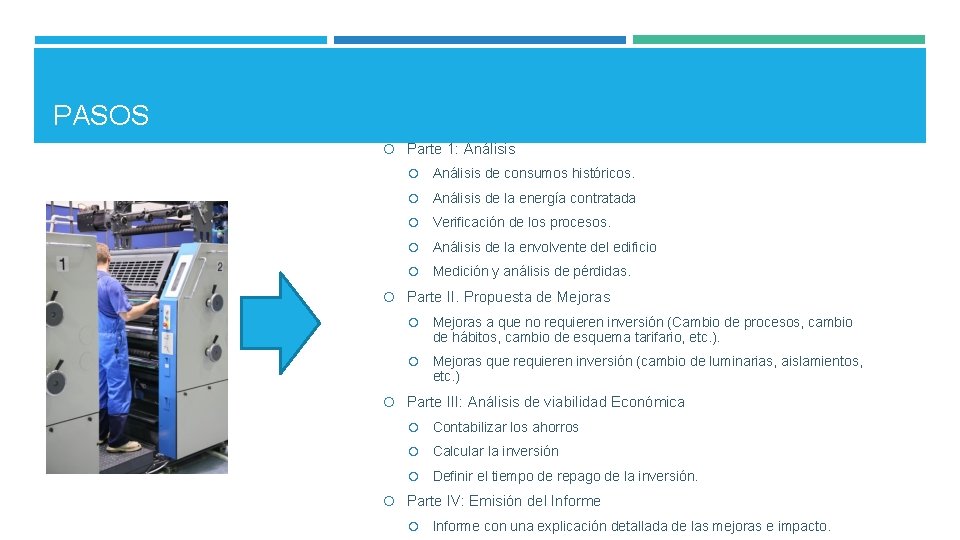 PASOS Parte 1: Análisis de consumos históricos. Análisis de la energía contratada Verificación de