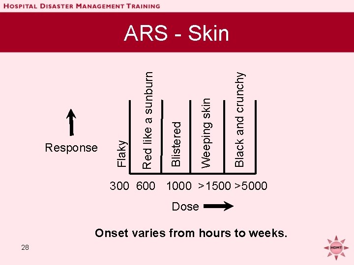 Black and crunchy Weeping skin Blistered Red like a sunburn Response Flaky ARS -
