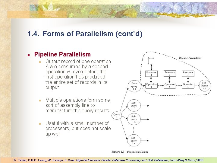 1. 4. Forms of Parallelism (cont’d) n Pipeline Parallelism n n n Output record 1. 4. Forms of Parallelism (cont’d) n Pipeline Parallelism n n n Output record