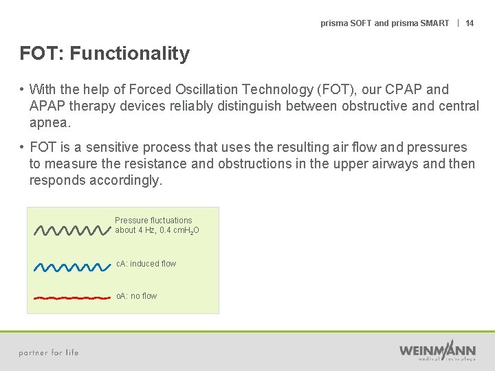 prisma SOFT and prisma SMART | 14 FOT: Functionality • With the help of