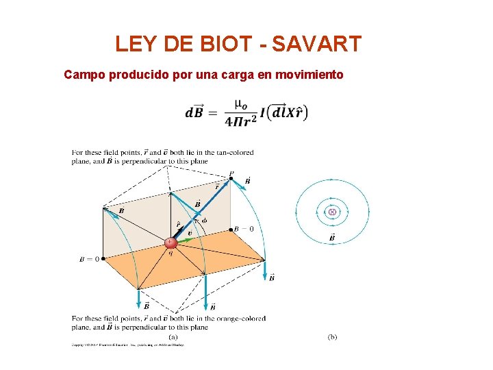 LEY DE BIOT - SAVART Campo producido por una carga en movimiento 