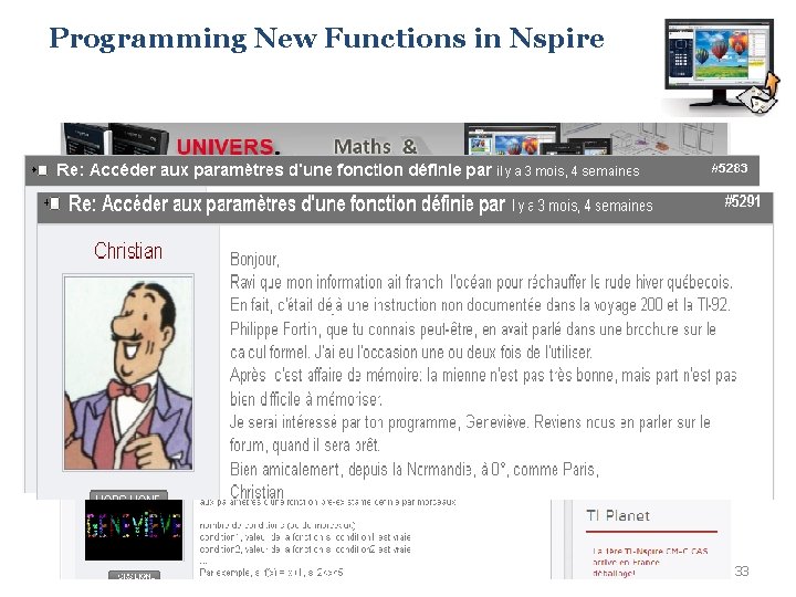 Programming New Functions in Nspire 33 