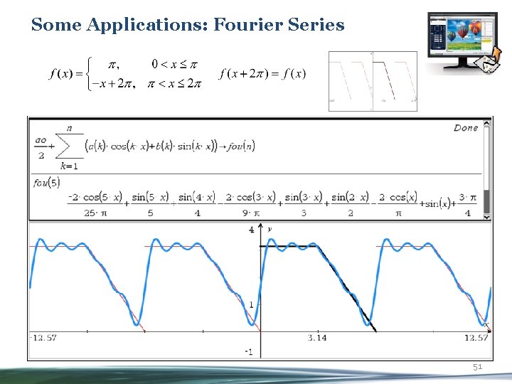 Some Applications: Fourier Series 51 