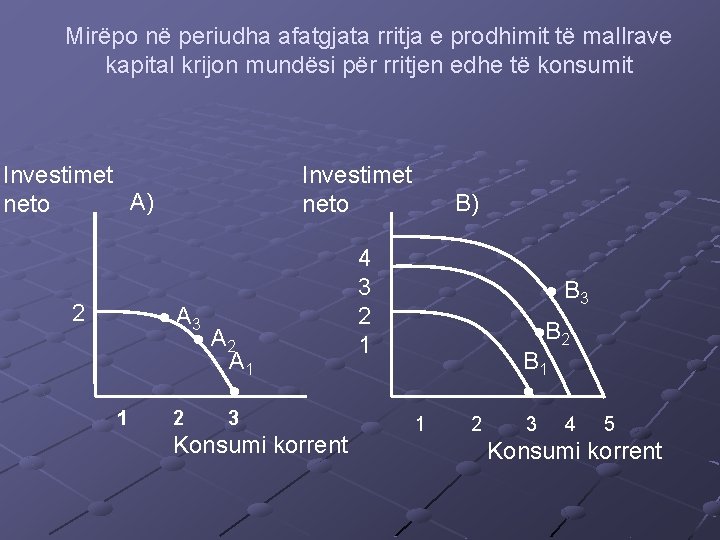 Mirëpo në periudha afatgjata rritja e prodhimit të mallrave kapital krijon mundësi për rritjen