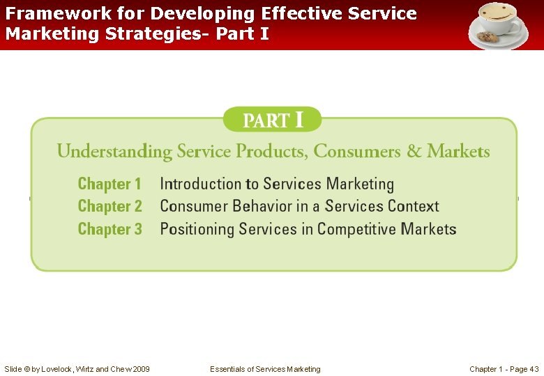 Framework for Developing Effective Service Marketing Strategies- Part I Slide © by Lovelock, Wirtz