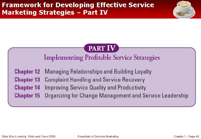 Framework for Developing Effective Service Marketing Strategies – Part IV Slide © by Lovelock,