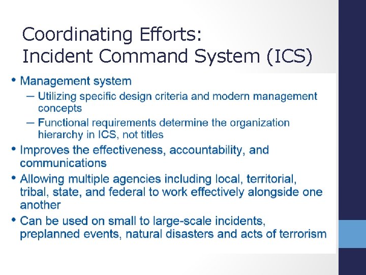 Coordinating Efforts: Incident Command System (ICS) 