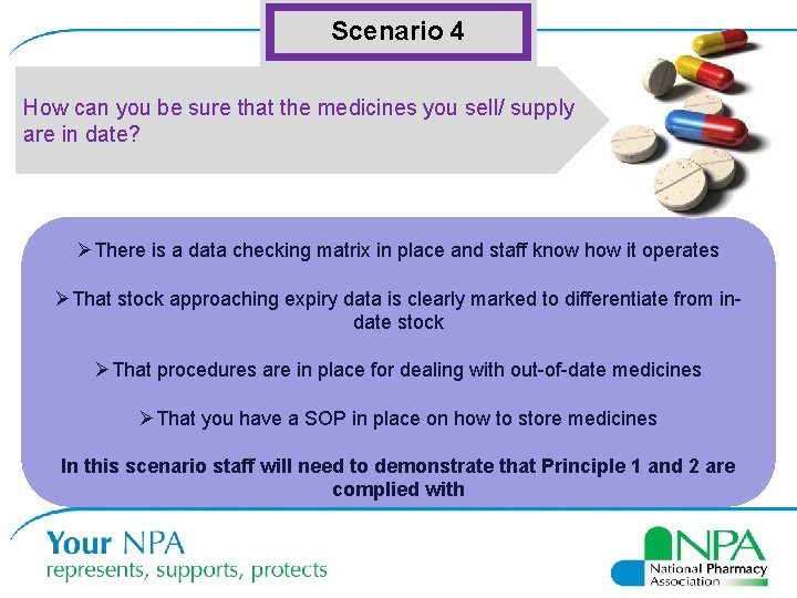 Scenario 4 How can you be sure that the medicines you sell/ supply are