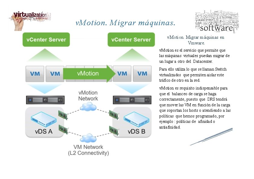 v. Motion. Migrar máquinas en Vmware. v. Motion es el servicio que permite que