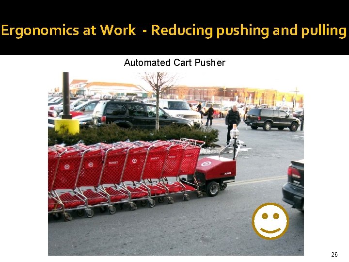 Ergonomics at Work - Reducing pushing and pulling Automated Cart Pusher 26 