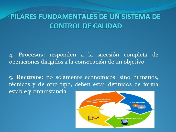 PILARES FUNDAMENTALES DE UN SISTEMA DE CONTROL DE CALIDAD 4. Procesos: responden a la