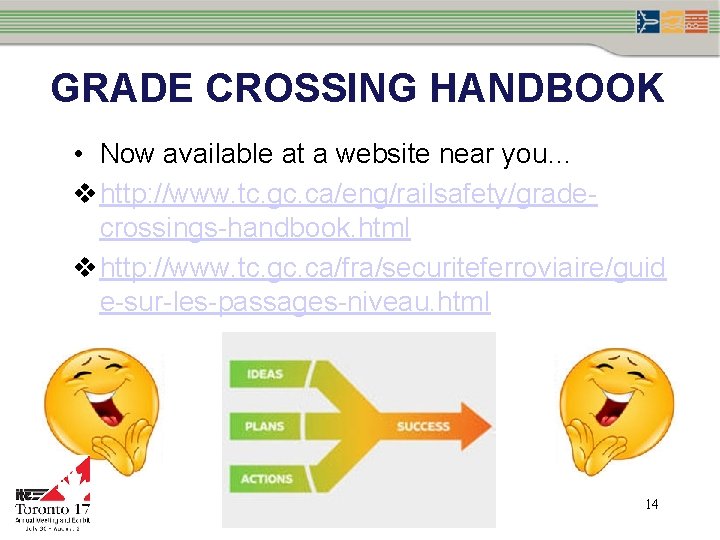 GRADE CROSSING HANDBOOK • Now available at a website near you… v http: //www.